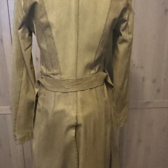 Benedetta Novi Olive Green Women's leather Coat, size M - Picture 11 of 12